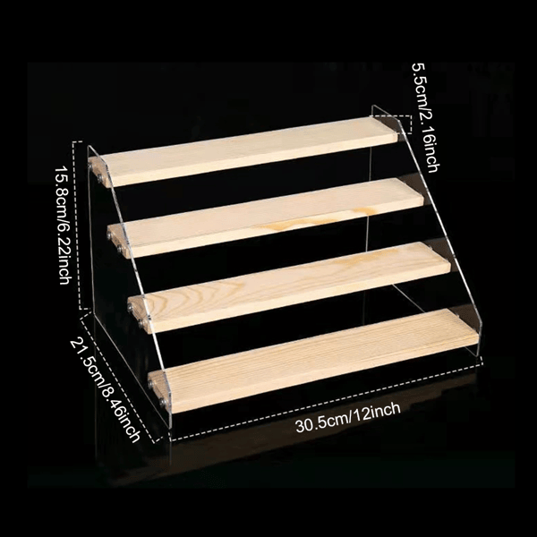 Wooden Trading Card Display Stand Riser Shelf for Magnetic Holders Graded Cards(tk/temu self-pickup orders)