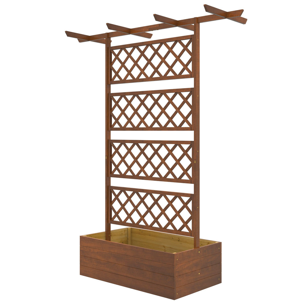 Wooden Vertical Trellis Planter, Garden Delights for Vegetables, Herbs, and Flowers