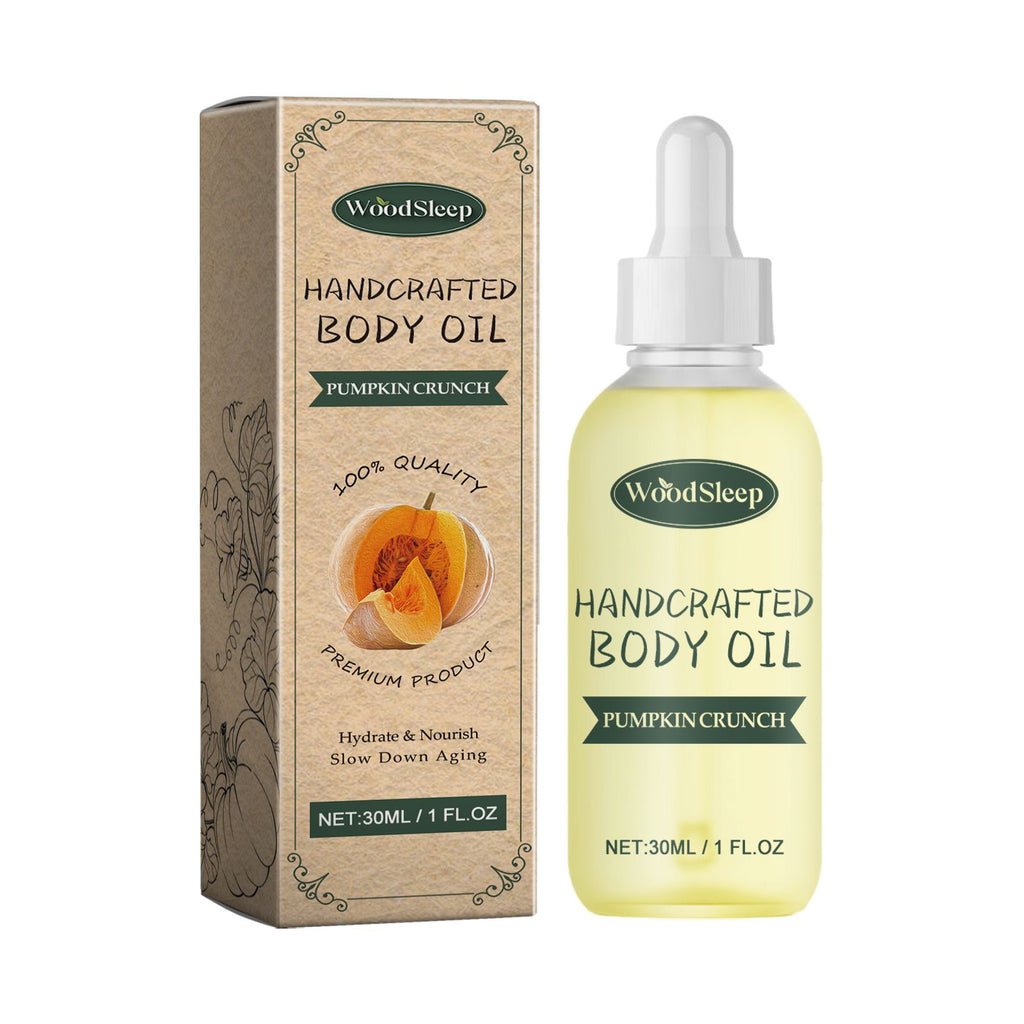 WoodSleep Pumpkin Crunch Handcrafted Oil, Brightening Facial Skin And Moisturizing Oil For Fine Lines Under Eye Bags