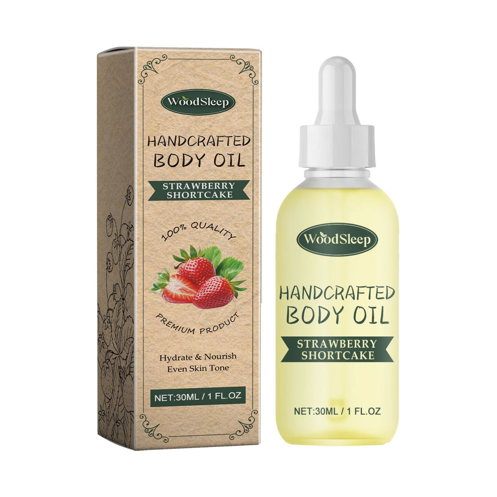 WoodSleep Strawberry Shortcake Handcrafted Oil, Skin Barrier Moisturizing Gentle Moisturizing Anti-Wrinkle Elastic Firming Essential Oil