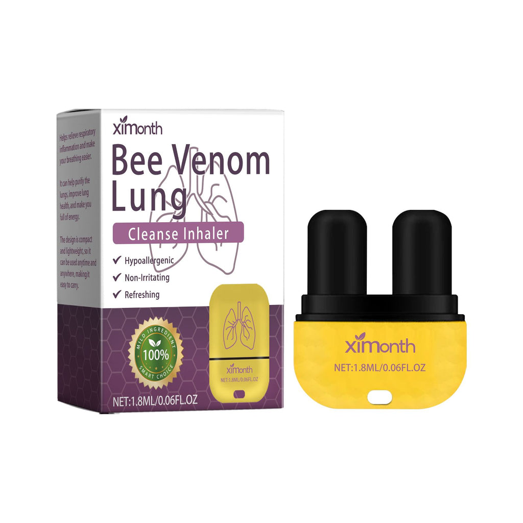 Ximonth Bee Venom Lung Cleanse Inhaler, The Portable Breathing Nasal Aspirator Cleans The Nasal Cavity Efficiently And Gently Without Stimulation To Enjoy Fresh Breath Anytime And Anywhere