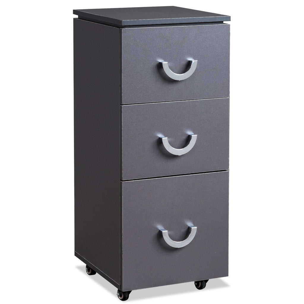 zinc alloy handle, 3 drawers and 4 wheels, with air duct frame, gray color, hair salon cart